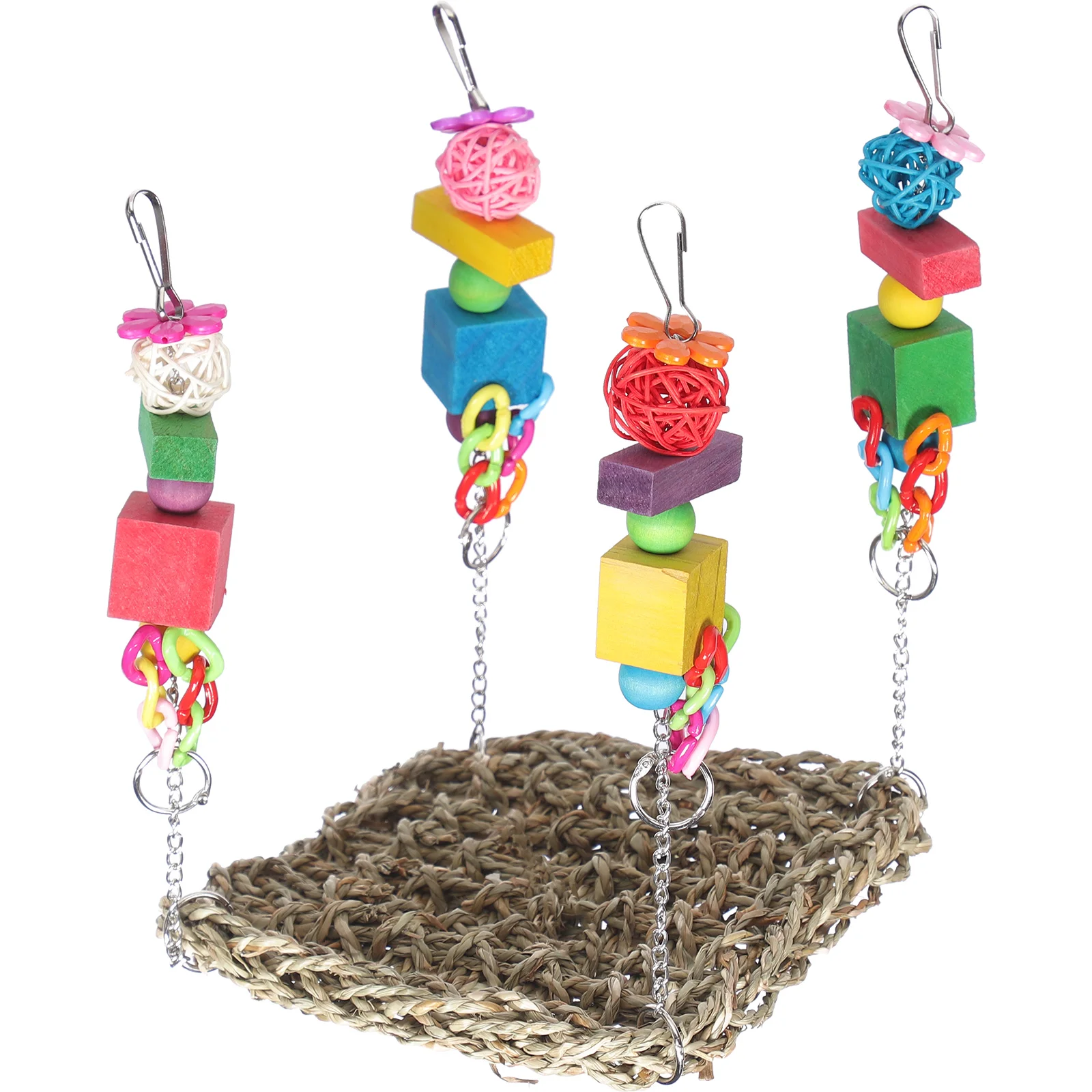 

Parakeet Hanging Swing Toys Birds Wear-resistant Parrot Hammock Parakeets Block Balance Training