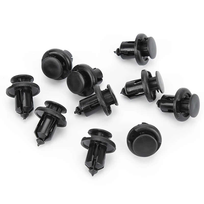 

10pcs Packed Black Insight Front Bumper Plastics Clips Locking Hooks Clip Fastener Push Latch Rivet Trim Rivet For Honda Accord