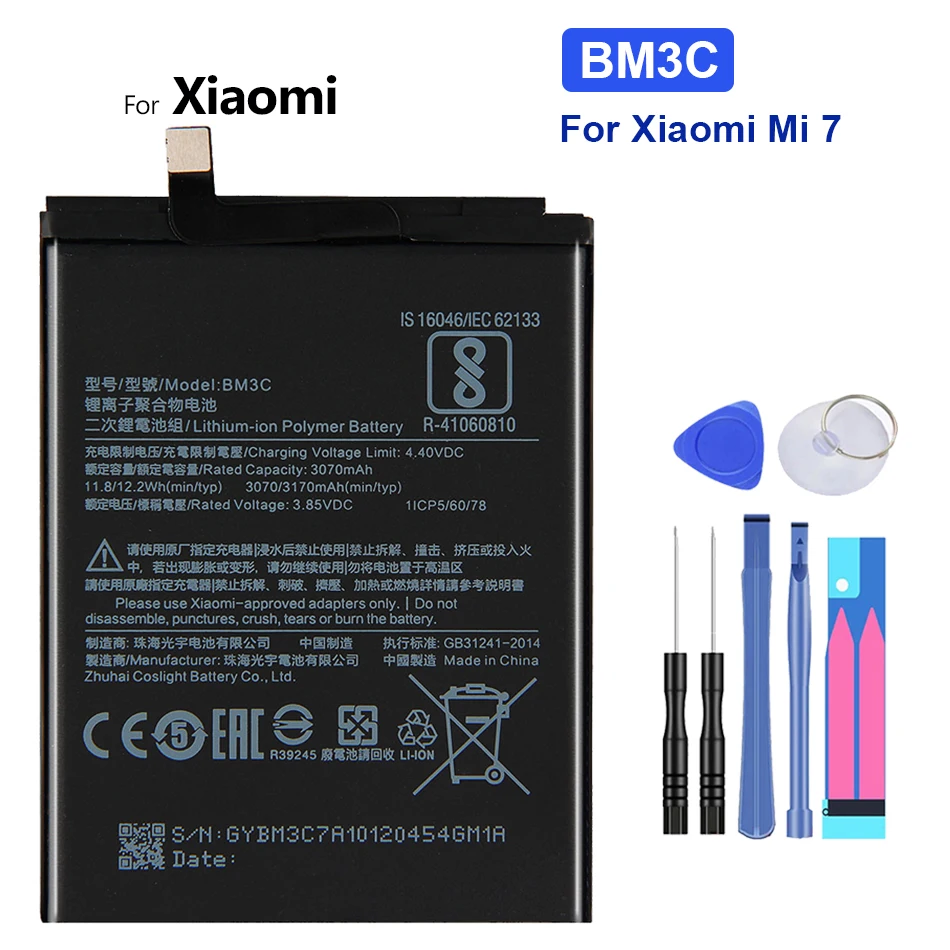 

Battery For Xiao mi BM3C 3170mAh For Xiaomi Mi 7 Mi7 BM 3C Bateria