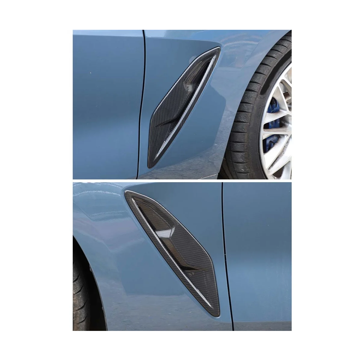 Для BMW 8 серии G14 G15 G16 2019-2022 сухое углеродное волокно боковое крыло автомобиля