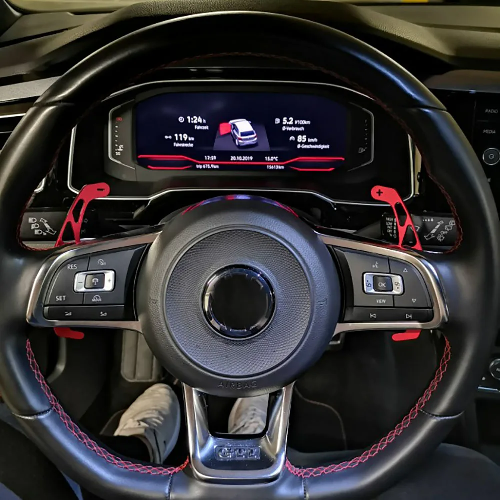 Фото 2 шт., автомобильный рычаг переключения передач на руль для VW GOLF GTI R GTD GTE MK7 7 POLO GTI Scirocco 2014 2015 -2019 2020 №5