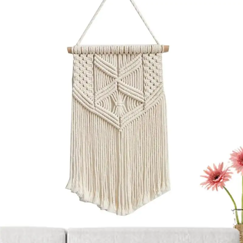 

Nordic Handwoven Tapestry Bohemian Home Wall Decoration Crafts Cotton Rope Woven Indoor Wall Macrame Wall Hanging Decor Pendant