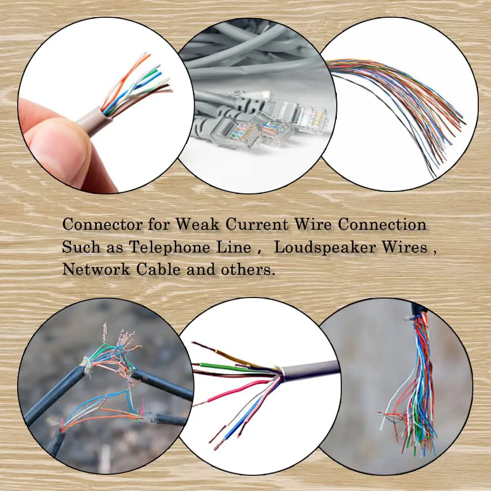 100 шт. соединители для телефонного кабеля RJ45 RJ11 |