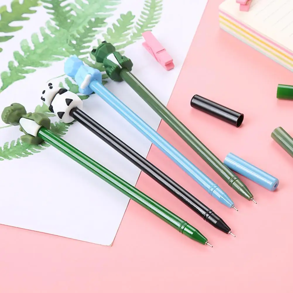 

5Pcs Rollerball Pen Lovely Cartoon Frogs Writing Pen Creative Sturdy Gel Pen