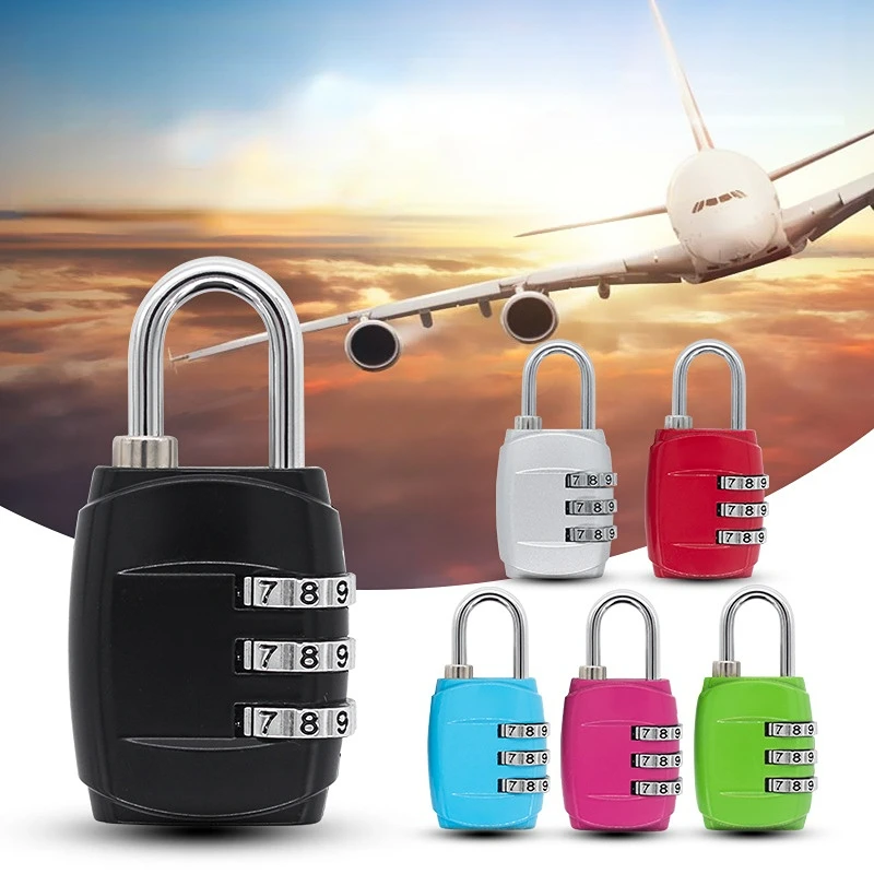 

3 Digits Mini Luggage Locks Safe Combination Code Lock Padlock for Luggage Zipper Backpack Travel Luggage Anti-theft Tsa002