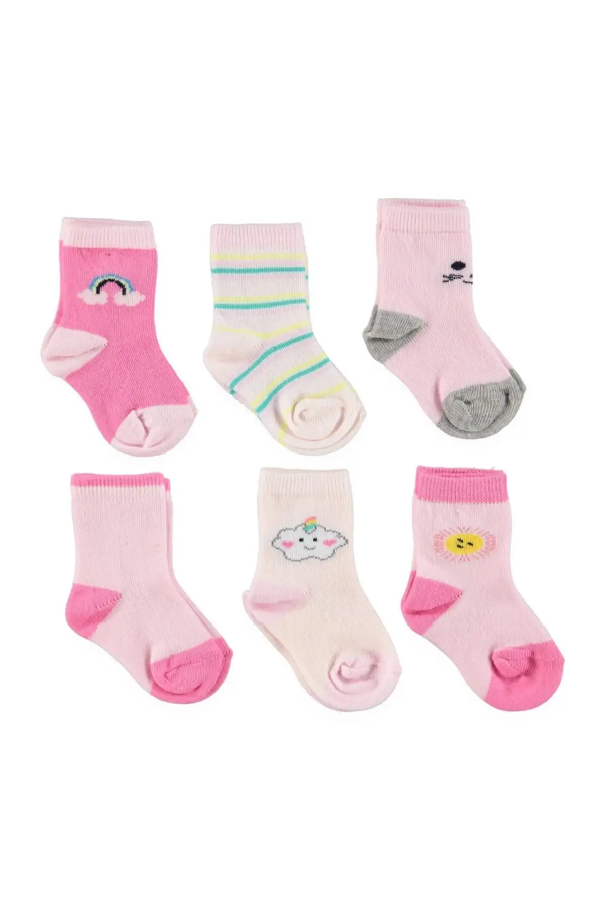 

Baby 6'lı Socket Socks-Pink