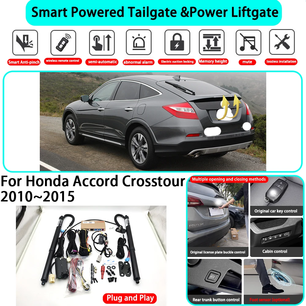 Фото Для Honda Accord Crosstour 2010-2015: Комплект электропривода автоматического открывания/закрывания багажника (OEM) с функцией закрытия ключом №1