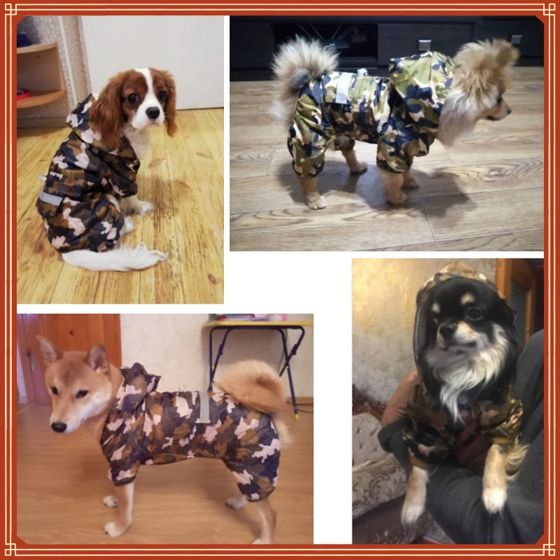 

Dog Rain Coat Clothes Puppy Casual Cat Raincoat Waterproof Jacket Outdoor Rainwear Hood Apparel Jumpsuit Pet Supplies