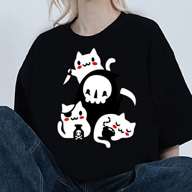 Футболка Deaths Little Helpers мужская комбинированная одежда для пар модная женская