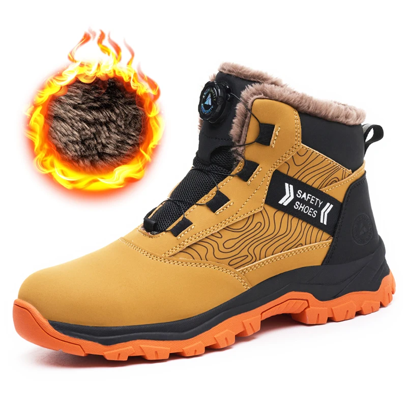 

Мужские кожаные рабочие ботинки со стальным носком