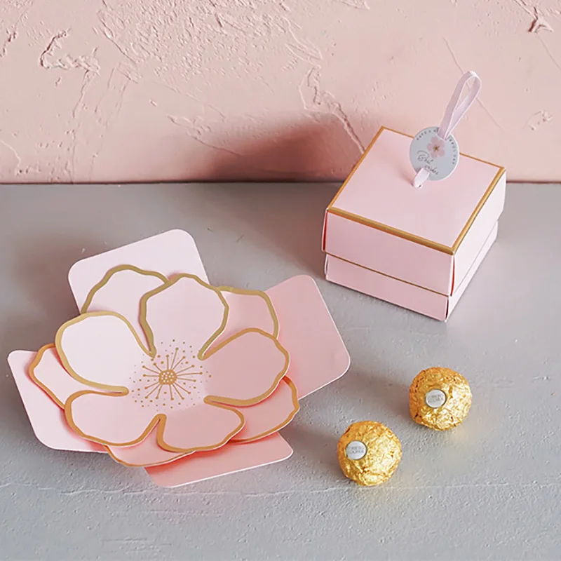 Candy Gift Boxes 10pcs Birthday Wedding Party Favor Boxes Chocolate Wrapping Boxes Treat Wrap Container For Bridal Shower