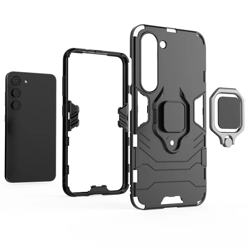 Case For Samsung Galaxy S23 Cover Samsung S23 Ultra Plus Ring Holder Stand Shockproof Bumper Hard Phone Cases Samsung S23 Fundas