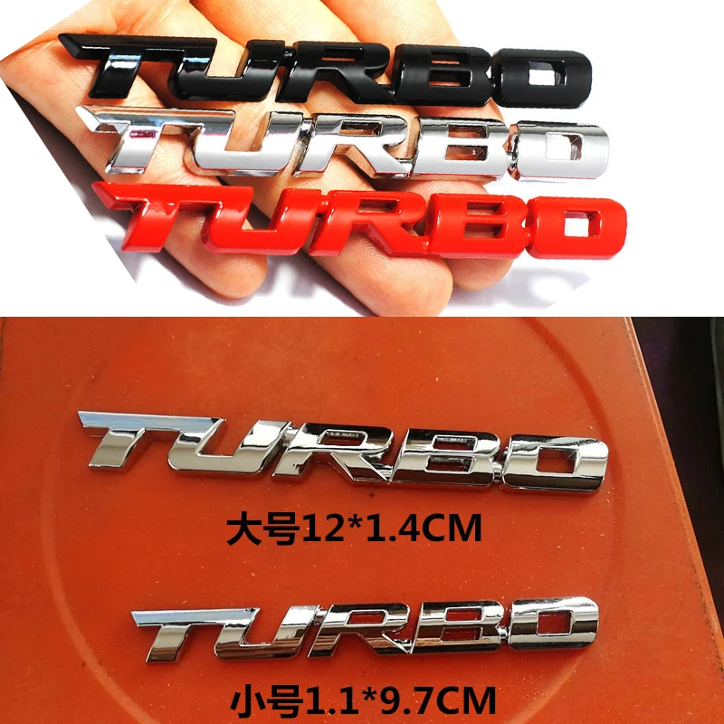 

Car 3D Metal Chrome Zinc Alloy Modified Turbocharged Turbo Metal Sticker Car Styling Tailgate Badge Decoration Auto Accessories