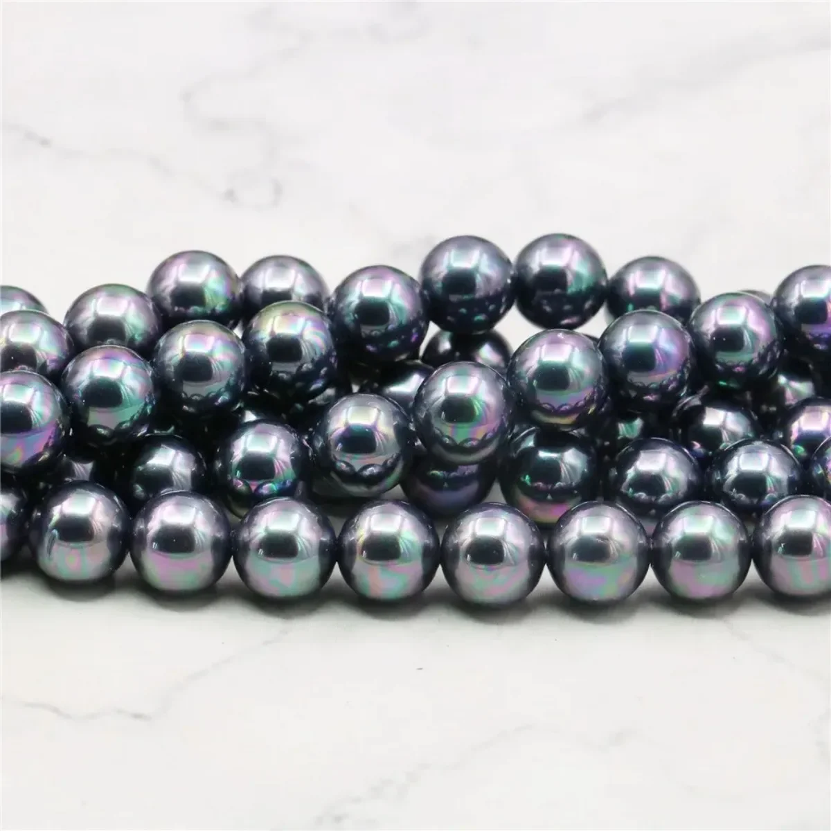 Круглые бусины из черного жемчуга ракушки южного моря 6/8/10/12/14 мм россыпью ручной