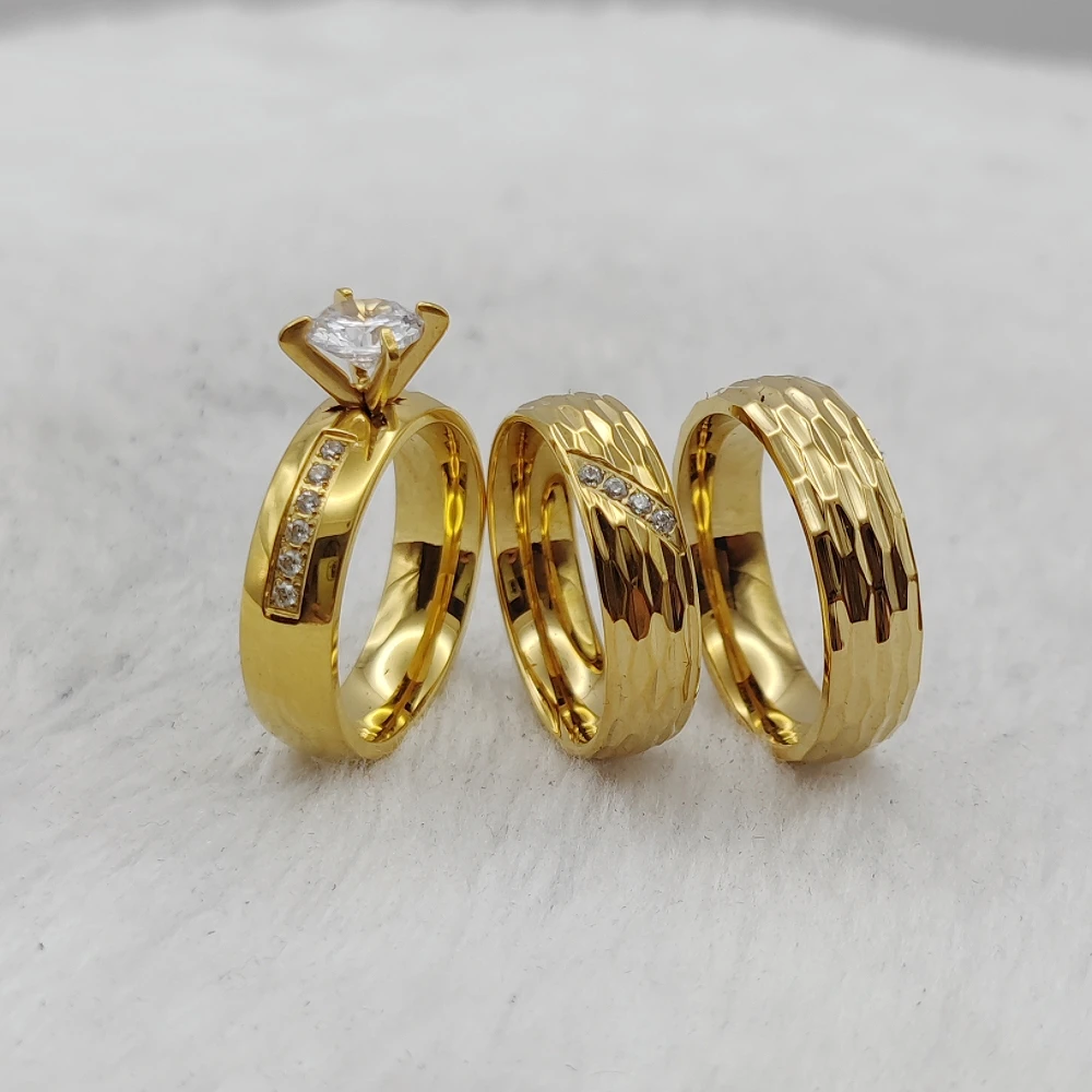 Beautiful Promise Designer Jewelry Cz Engagement Ring Wedding Proposals Bridal Couples 24k Gold Plated Woman