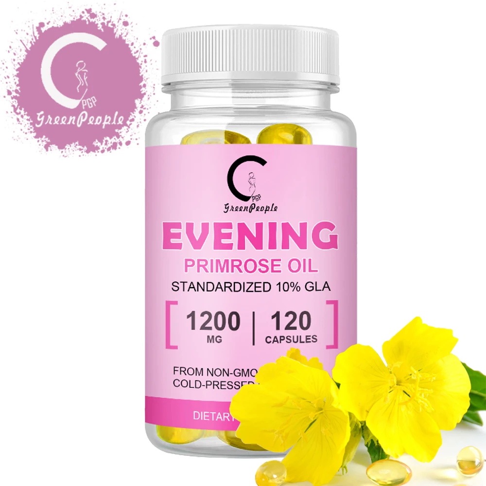 

Greenpeople Evening Primrose Oil Capsule Natural-Sourced Hormone Balance Improves Immunity For Women Clear Skin Beauty Health