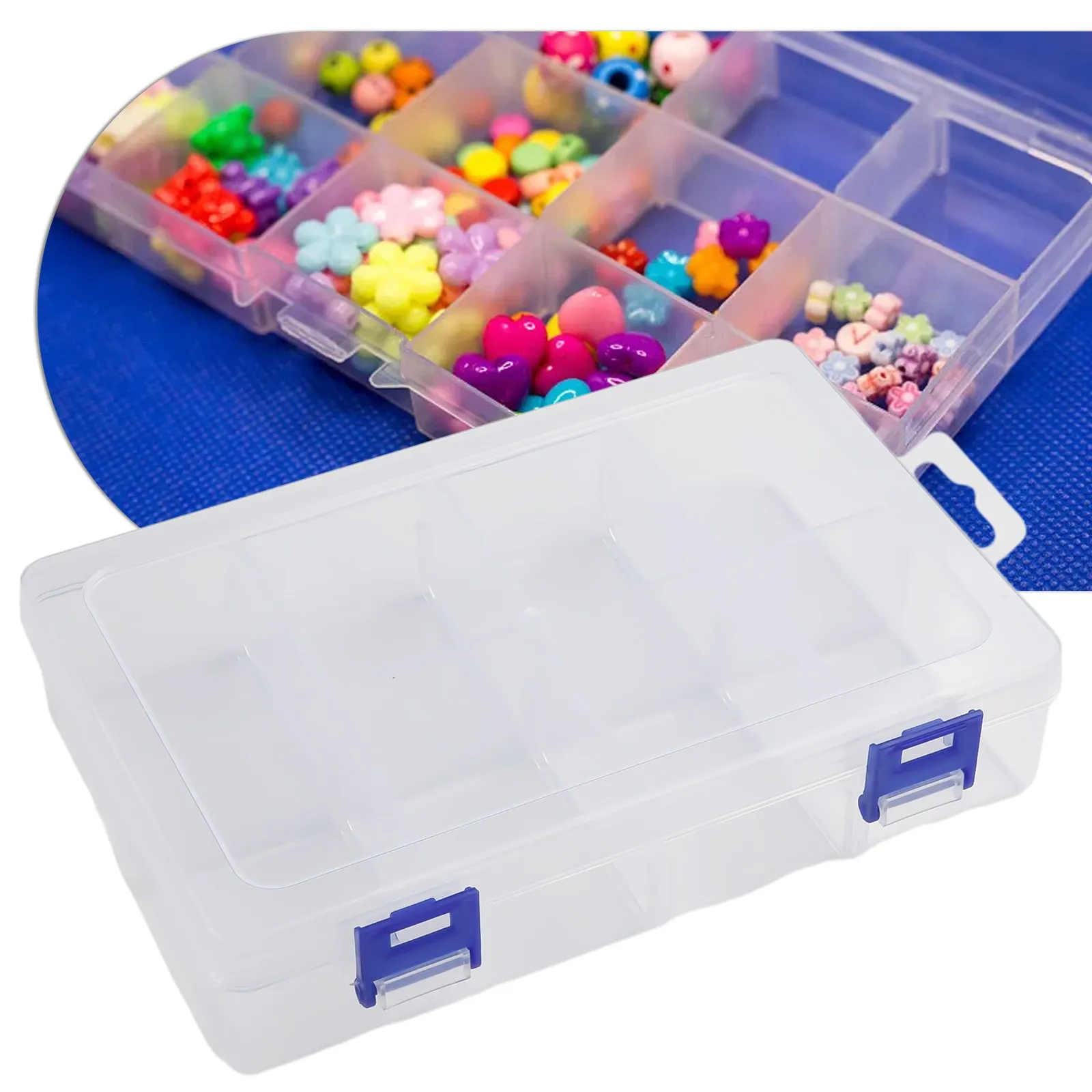 

1PC Adjustable 8 Grids Compartment Plastic Storage Box Jewelry Earring Bead Screw Holder Case Display Organizer Container