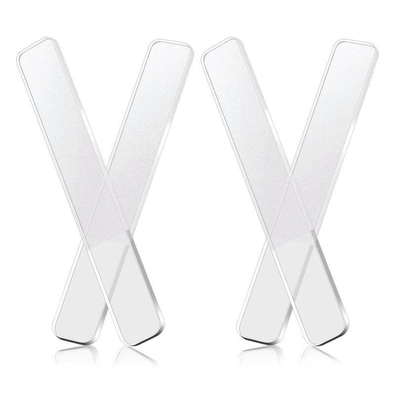 

2X Glass Nail Shiner - Nano Glass Nail Files Crystal Nail Buffer Shine Polisher For Natural Fingernails Toenails
