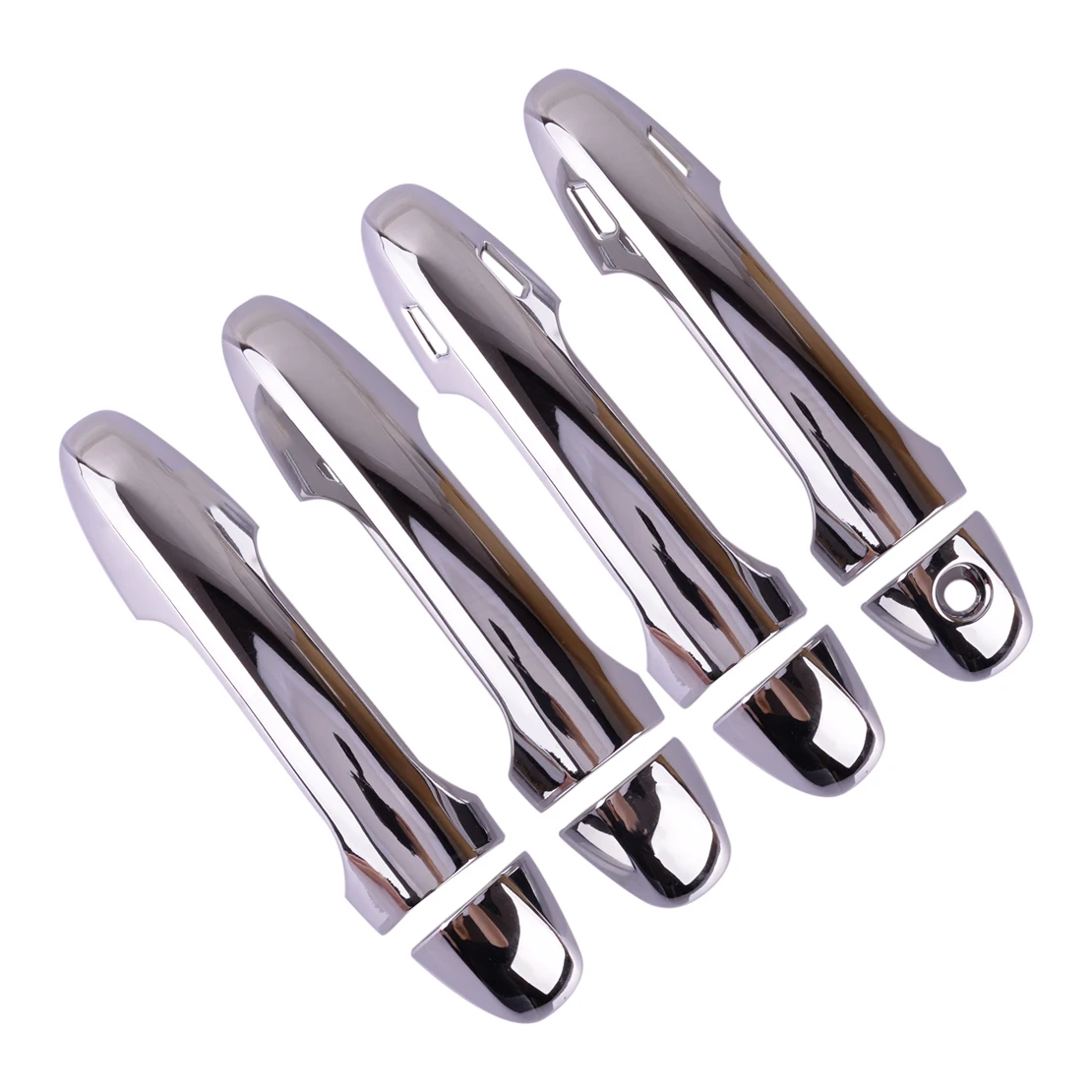

1 Set Car Exterior Door Handle Cover Trim Smart Keyhole ABS Fit for Toyota Tacoma 2016-2018 2019 2020 2021 2022 Silver Chrome
