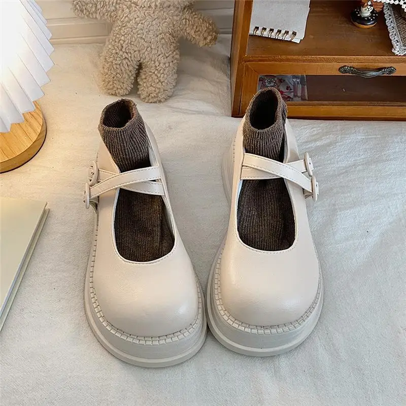 

New platform shoes 2022 lolita shoes thick heels Mary Janes shoes retro sweet students JK uniform leather shoes women's shoes