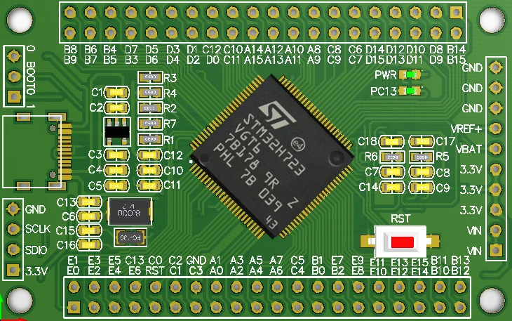 STM32H723VGT6 Микроконтроллер H7 Основная плата Высокопроизводительная оценочная