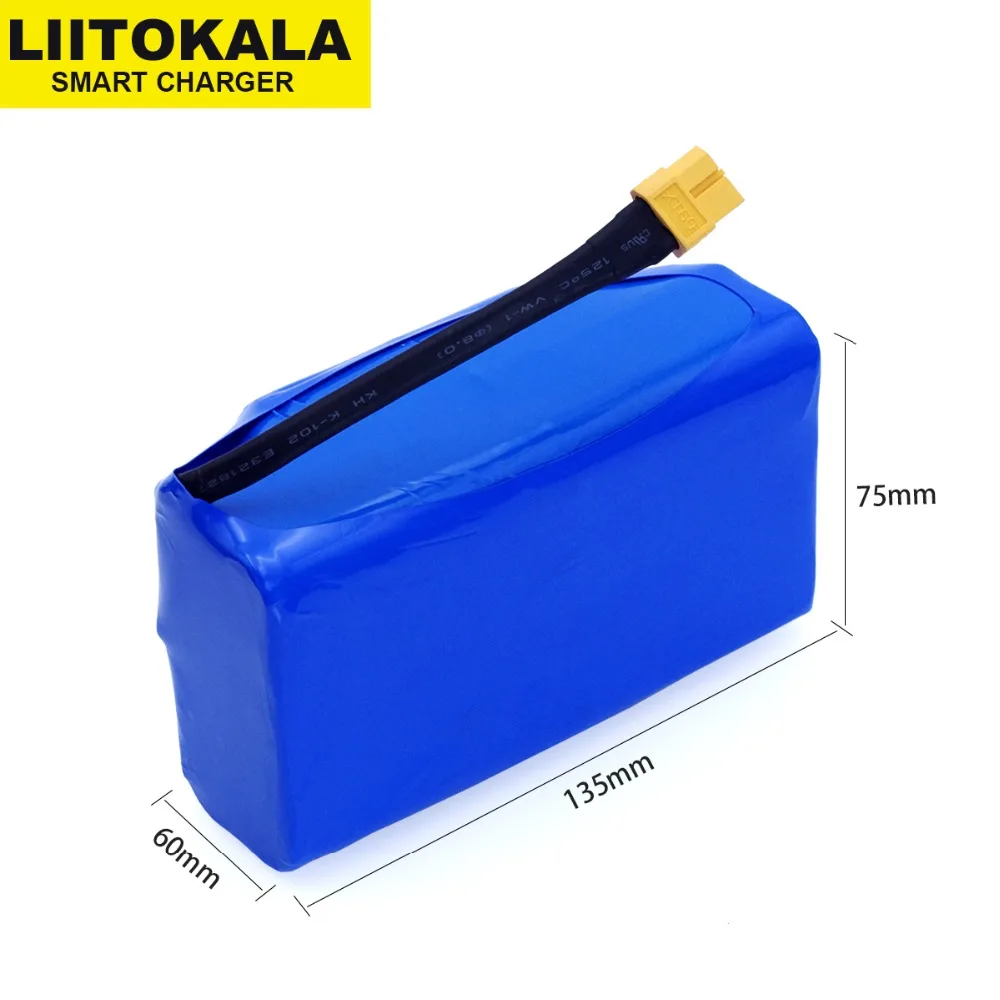 Liitokala 36V 4.4Ah 5.2Ah 6Ah 6.8Ah 2 wheel electric scooter self balancing 18650 lithium battery pack for Self-balancing Fits |