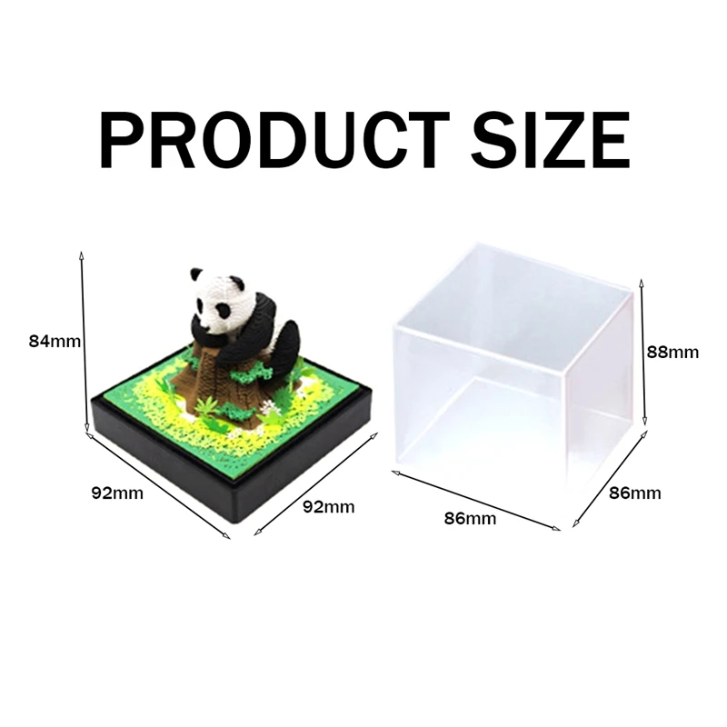 3D календарь с пандой резьба по бумаге искусство фотографией 2024 для