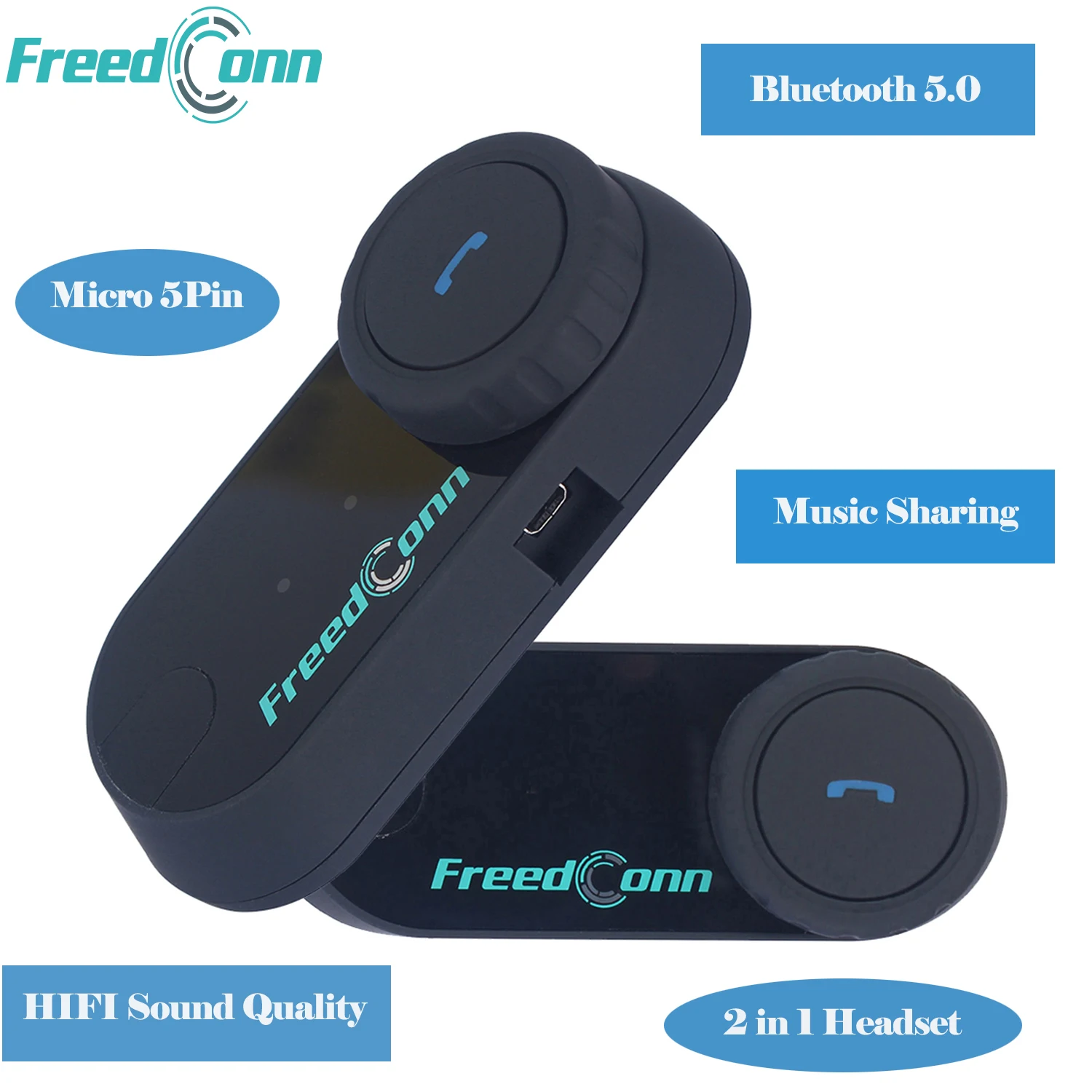 

FreedConn TCOM VB for 3 Riders Intercom Motorcycle Bluetooth Helmet Headset FM Radio BT5.0 HIFI Sound Interphone Music Sharing