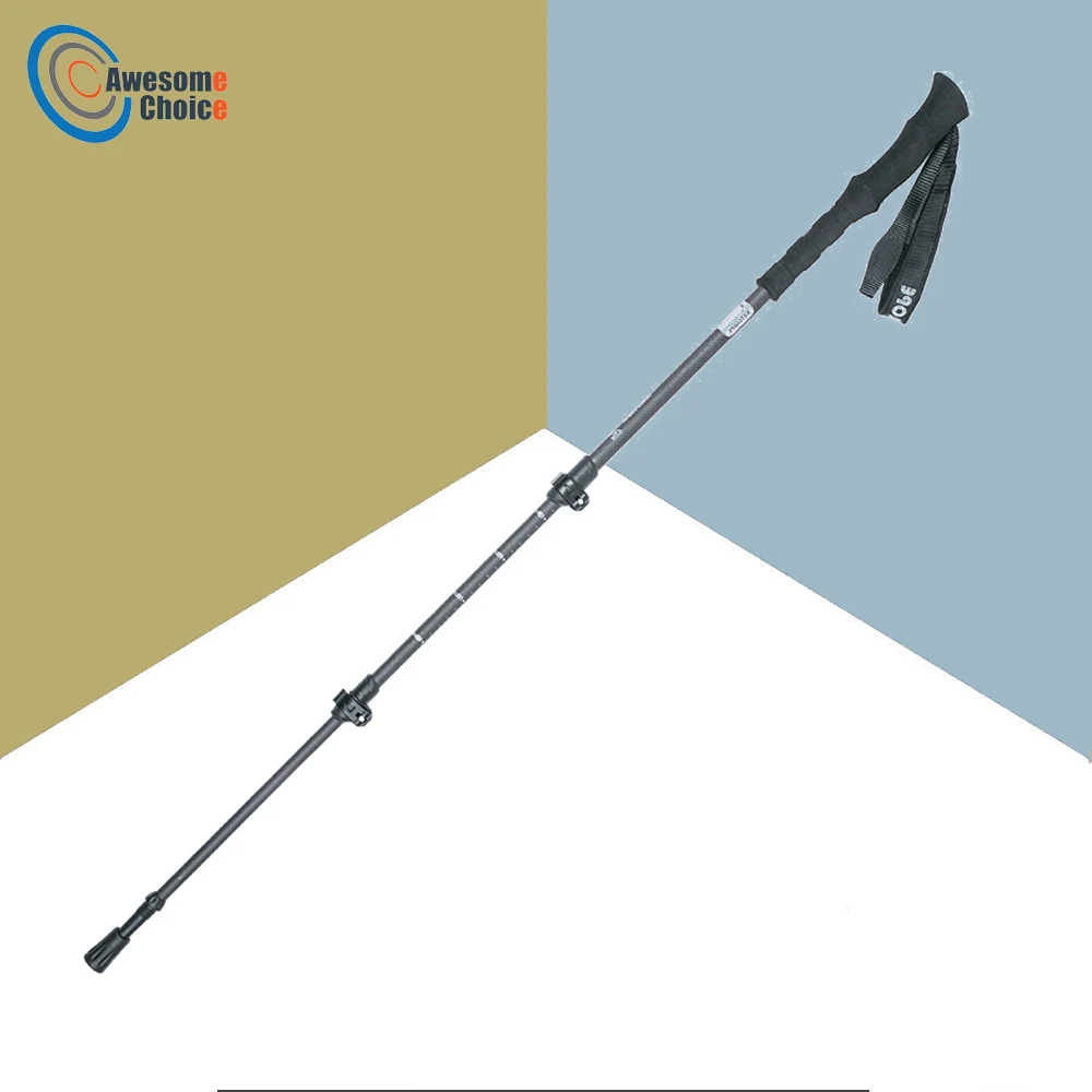 

Outdoor Hiking Anti Shock Walking Sticks Carbon Fiber Telescopic Trekking Climbing Poles Ultralight Walking Canes Hiking Poles
