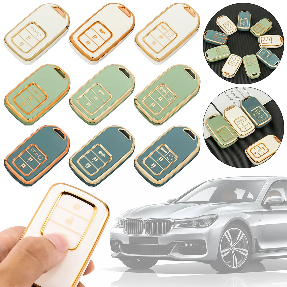 

Чехол для автомобильного ключа, набор ключей для Honda CR-V ACCORD ODYSSEY CIVIC, все включено, искусственные аксессуары, Чехол-держатель