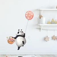 lovely panda cartoon wall stickers child room kids bedroom wall decor pvc stickers room decoration art wall decals for home diy