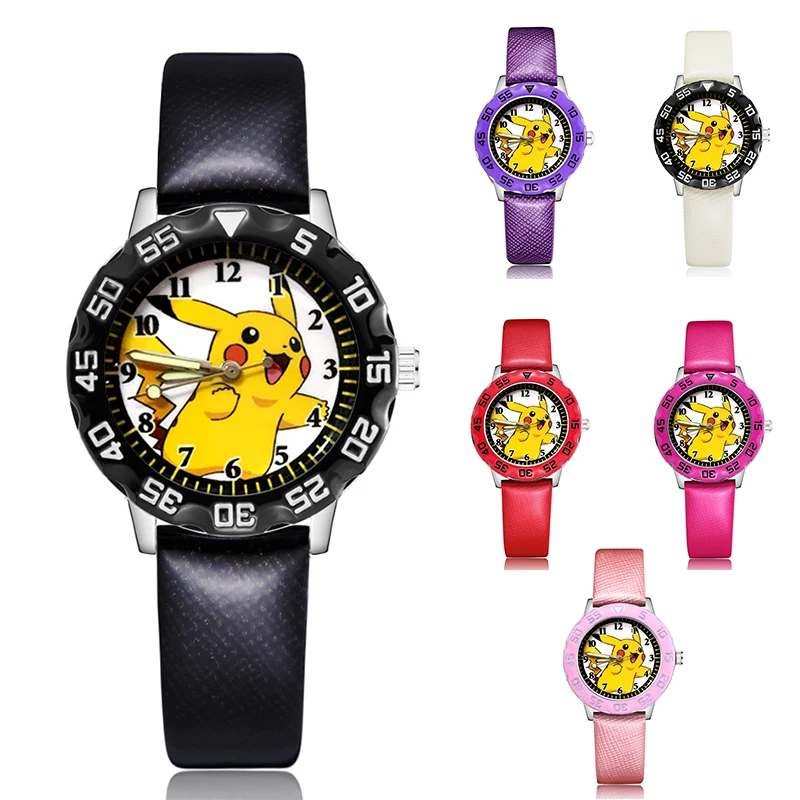 

Kawaii Pokemon Quartz Watch Figure Toys Kids Pikachu Wrist Cartoon Boys Girl Watch Wristband Toys Christmas Gift