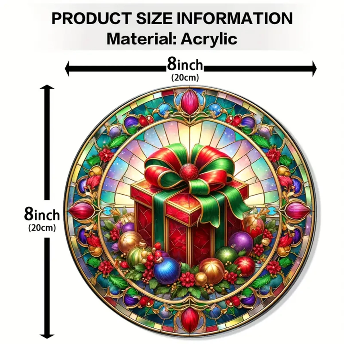 Акриловый рождественский ловец солнца - висячие окна из витражного стекла