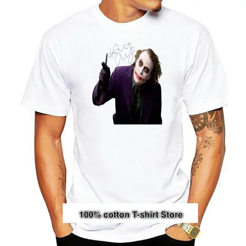 

Camiseta de Heath Ledger t500, camiseta estampada, autógrafo