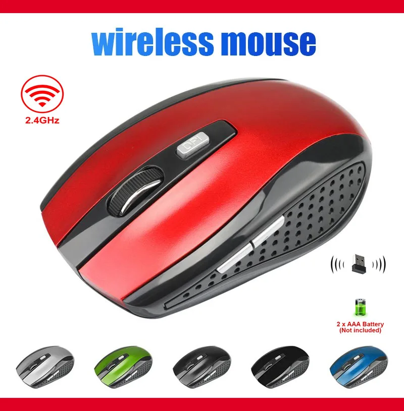 

2.4GHz Wireless Mouse Adjustable DPI Mouse 6 Buttons Optical Mouse Ergonomic Gaming Mice With USB Receiver For Computer PC