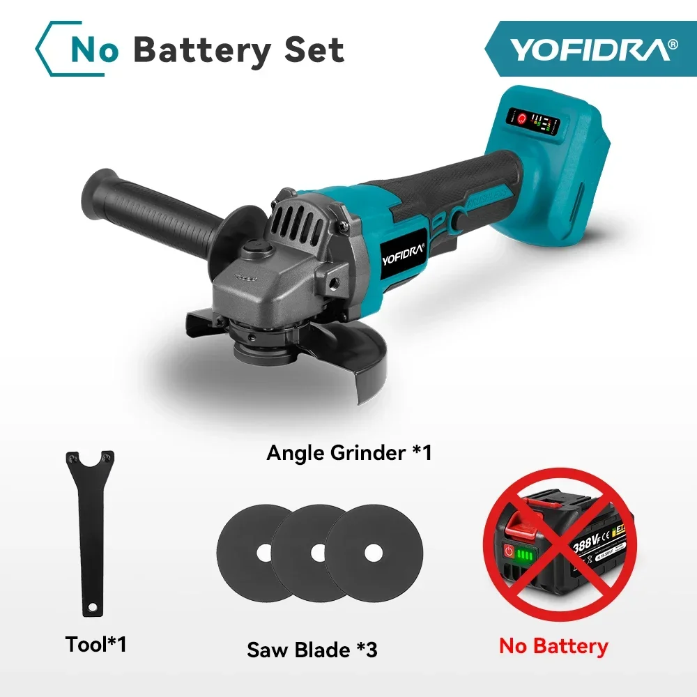 

Yofidra Бесщеточная угловая шлифовальная машина 125 мм 3 передачи 18В