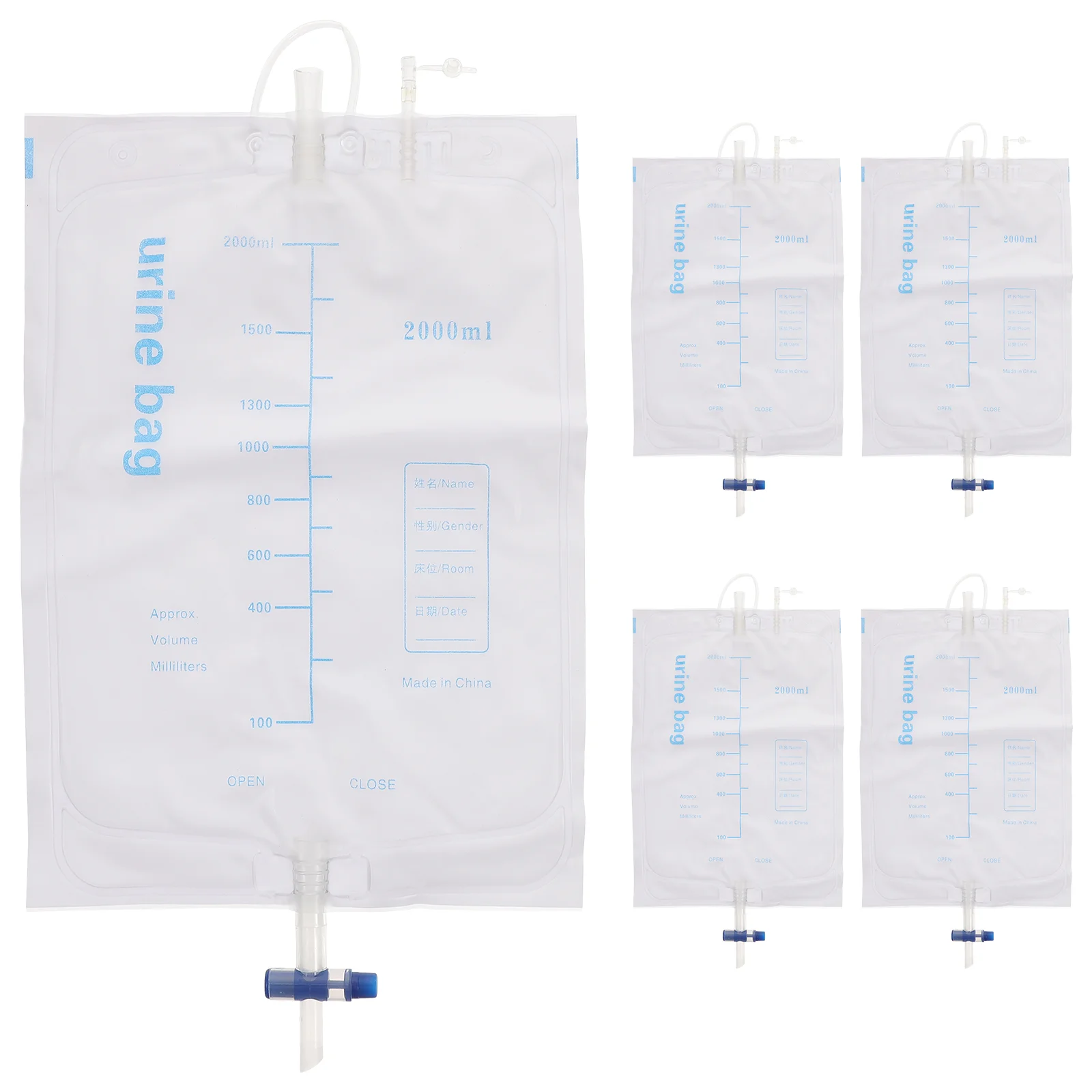 

5 Pcs Storage Bag Urinary Drainage Portable Catheter Leg Bags Incontinence Patients Supplies Disposable