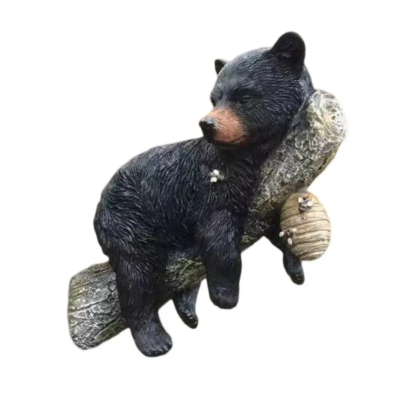 

Black Bear Statue Resin Sculpture Home Decor Bear Statues Animal Figurine Decoration Home Decoration Accessories