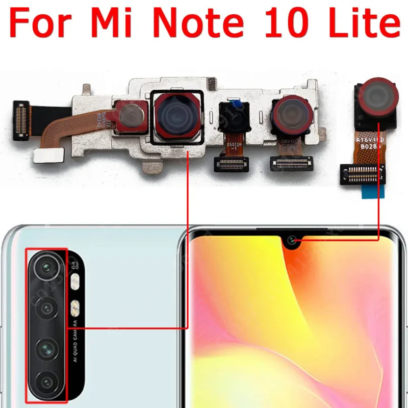 

Оригинальная фронтальная камера заднего вида для Xiaomi Mi Note 10 Lite Note10, основная фронтальная камера для селфи, модуль, запасные части для замены