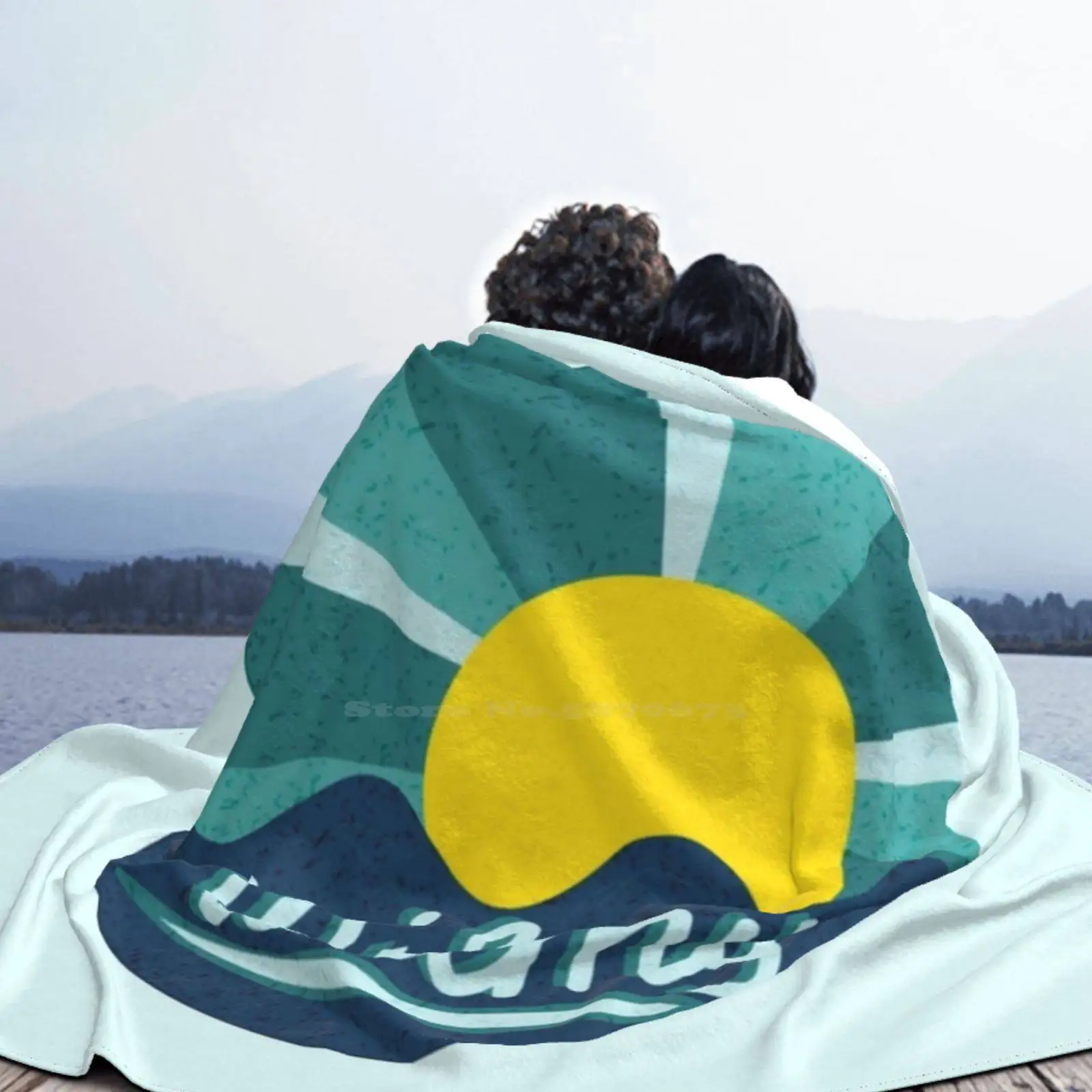 Uncw Wilmington Beach Ocean Sunset Four Seasons Удобное теплое мягкое одеяло North Carolina