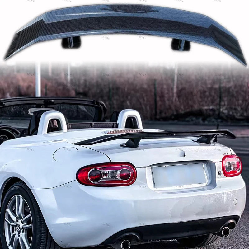 Фото Подходит для MX5 ND MX5 NC NCEC Roster Miata EPA Type 3 2-Door 2009-2015, высококачественный спойлер заднего багажника, крыло подковы №2