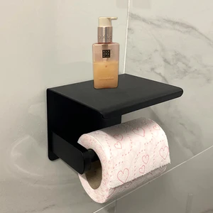 stainless steel toilet paper holder bathroom wall mount wc paper phone holder shelf towel roll shelf accessories free global shipping