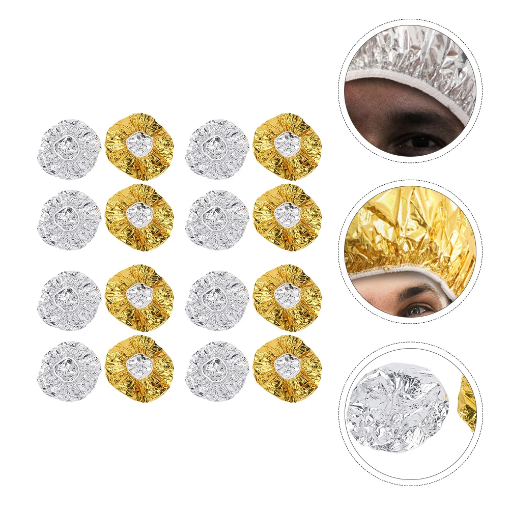 

16pcs Hair Processing Caps Aluminum Foil Deep Conditioning Caps Aluminum Caps Hair Coloring Shower Caps