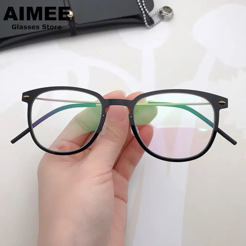 Дания бренд Безвинтовые титановые очки оптические по рецепту оправа круглые