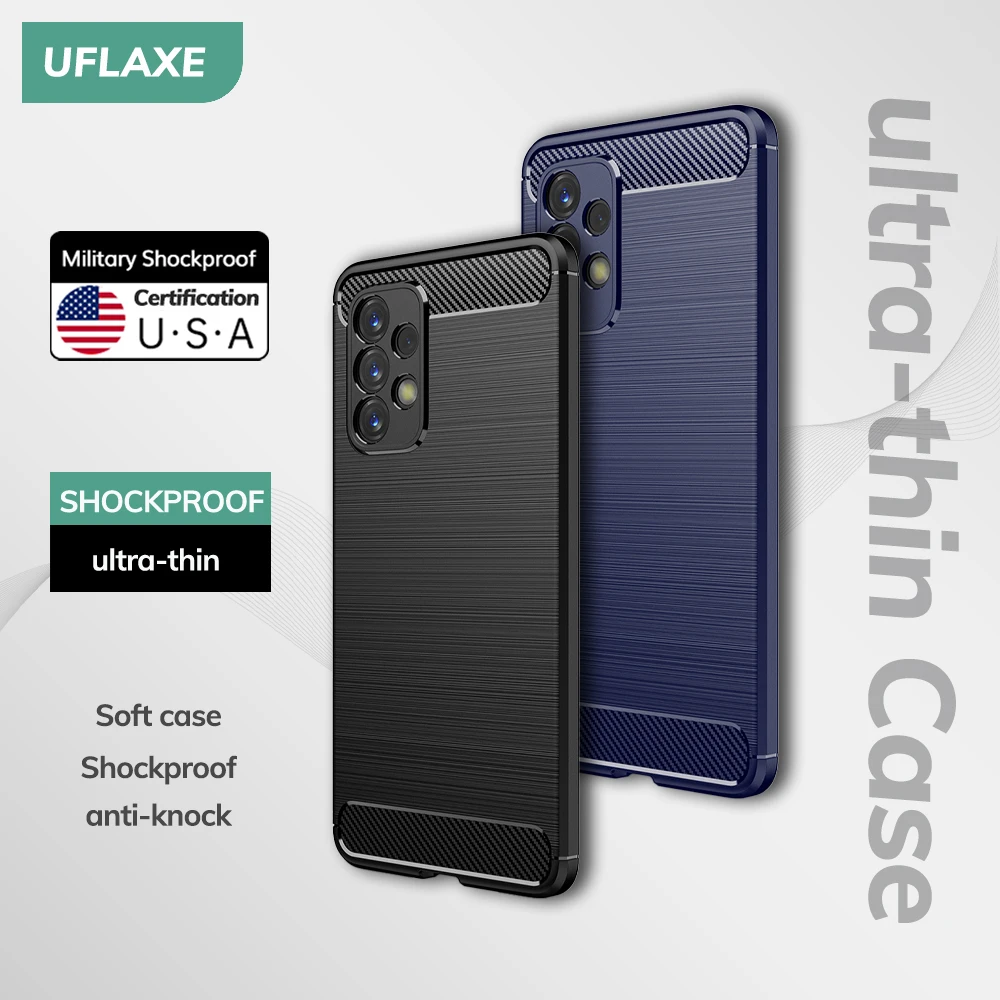 UFLAXE Original Soft Silicone Case for Samsung Galaxy A53 A73 A33 A23 A03S A03 5G Back Cover Ultra-thin Shockproof Casing