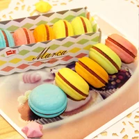 5x kawaii cake macaron rubber eraser material kid student rewarding birthday gift school supply stationery colorful