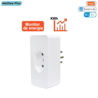 tuya smart wifi plug brazil socket outlet 16a energy monitor electricity statistic remote control works with alexa google home