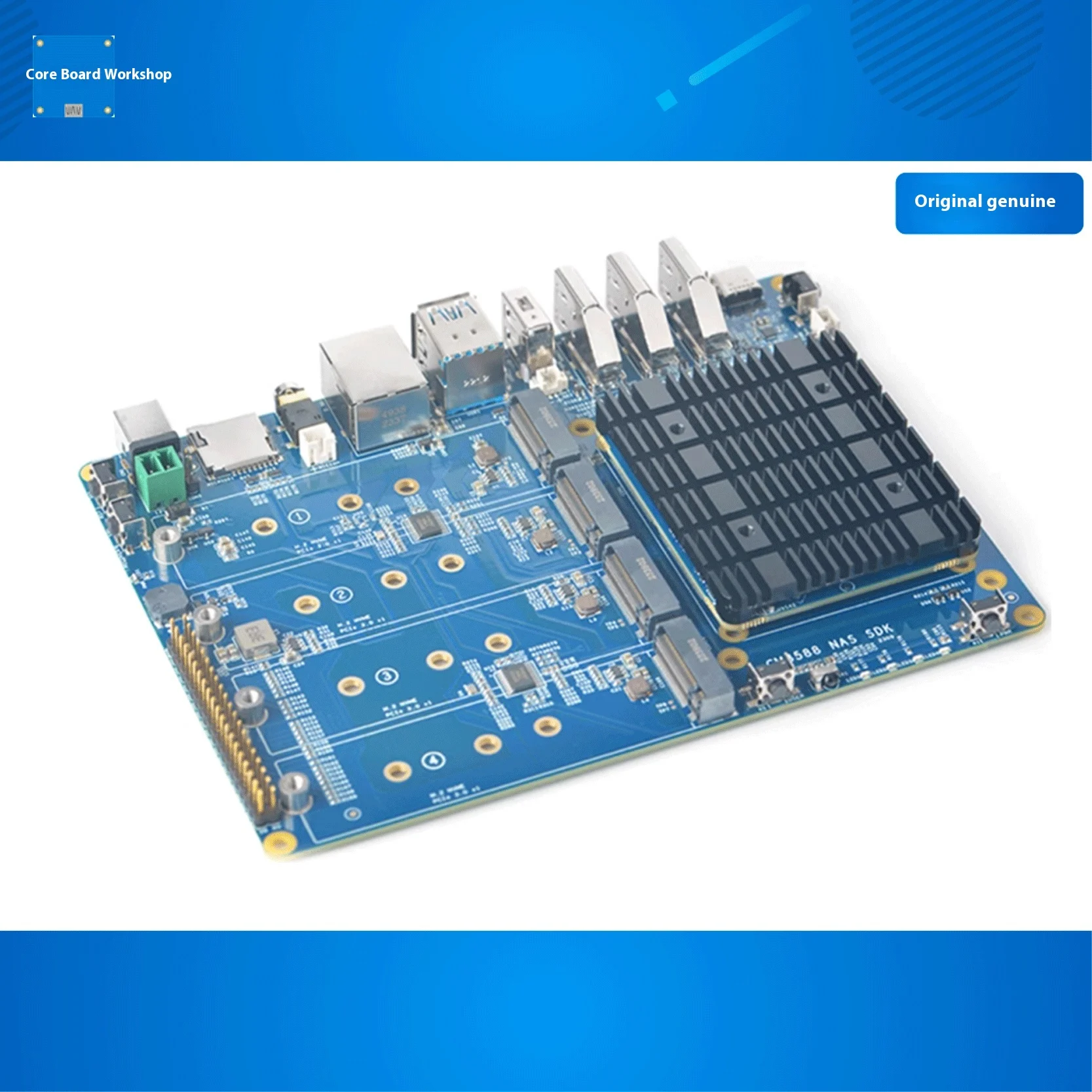 Фото Комплект материнской платы FriendlyELEC CM3588 Core, 2,5G Rockchip RK3588, макетная плата ЦПУ 4xPCIe3.0 4K/8K CM3588 NAS SDK Kit 4 NVMe HDMI IN №2