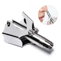nose trimmer for men stainless steel manual trimmer for nose vibrissa razor shaver washable portable nose ear hair trimmer