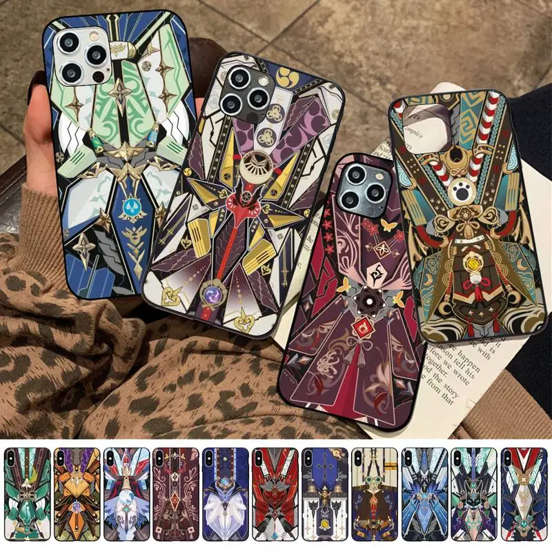 

Yinuoda Genshin Impact Medal Phone Case for iPhone 11 12 13 mini pro XS MAX 8 7 6 6S Plus X 5S SE 2020 XR case